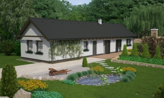 Haus im ländlichen Stil, für schmale Grundstücke geeignet.